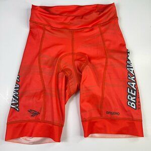 Spaero Mens Cycling Shorts Red Orange Padded Break Away Triathlon M New